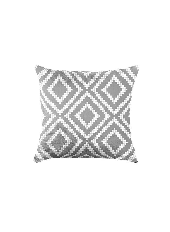 RIZARIES SuperSoft Grey & White Zig Zag Diamond