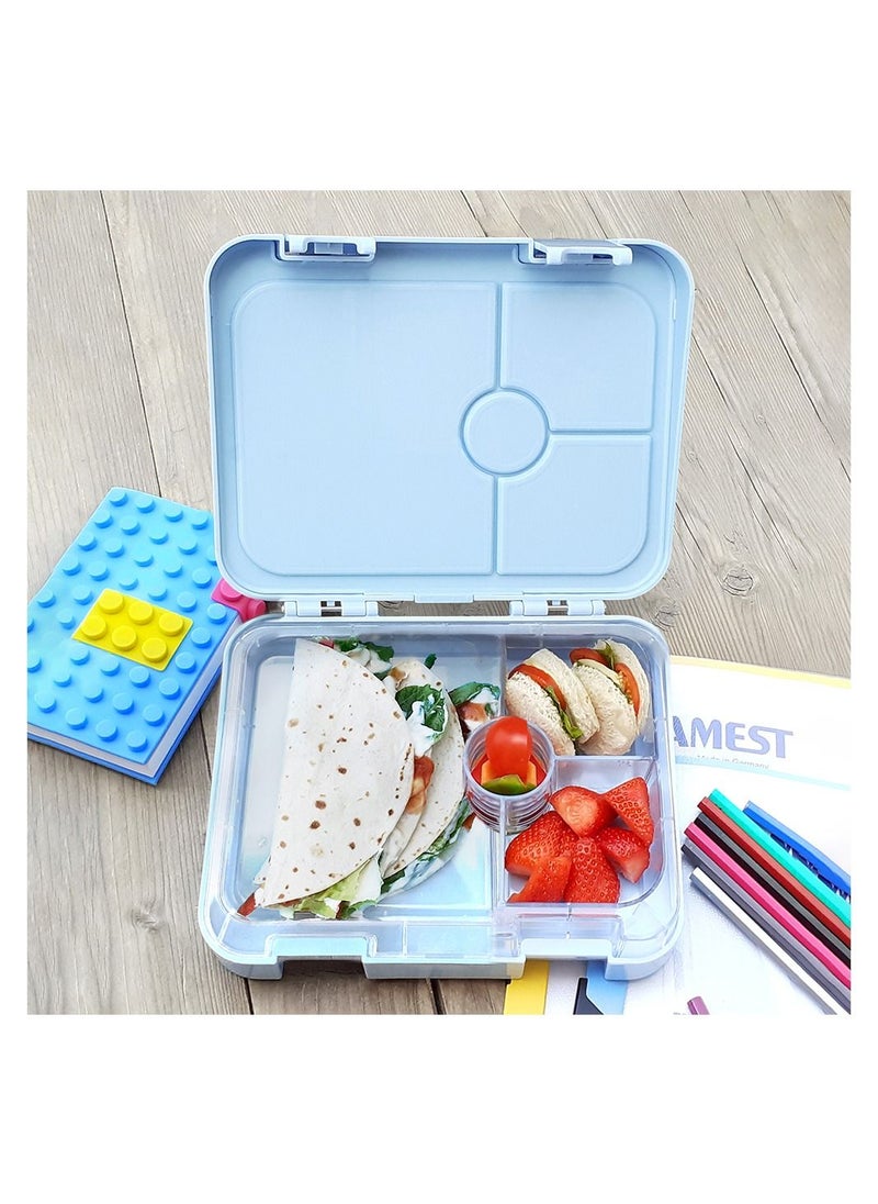 Eazy Kids - 4 Compartment Bento Lunch Box - Unicorn Blue - Image 1