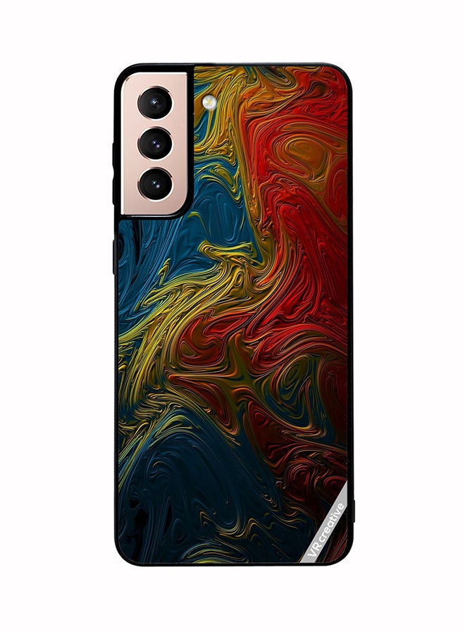 VR CREATIVE Protective Case Cover For Samsung Galaxy S21 5G Flower Design Multicolour - Image 1