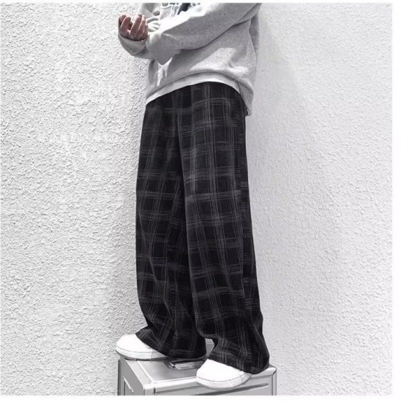 Spring Autumn Straight Cargo Pants Men Casual Retro Green - Image 1