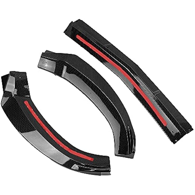 AUSMILA Front Bumper Spoiler Body Kit for 2015-2018 Benz C-Class W205 Sport Black - Image 3