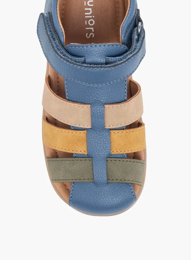 JUNIORS Boys Colourblock Fisherman Sandals With Hook And Loop Closure