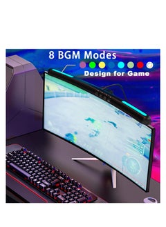 ZLH HITY شريط إضاءة منحني للشاشات المنحنية مقاس 24-27 بوصة، شريط إضاءة مع 7 RGB، تعتيم بدون خطوات، 3 درجات حرارة ألوان، ضوء كمبيوتر ألعاب يعمل بمنفذ USB  - Image 4