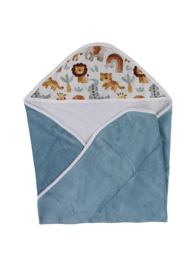Berceau Velvet Baby Blanket – Animals Print - Image 1