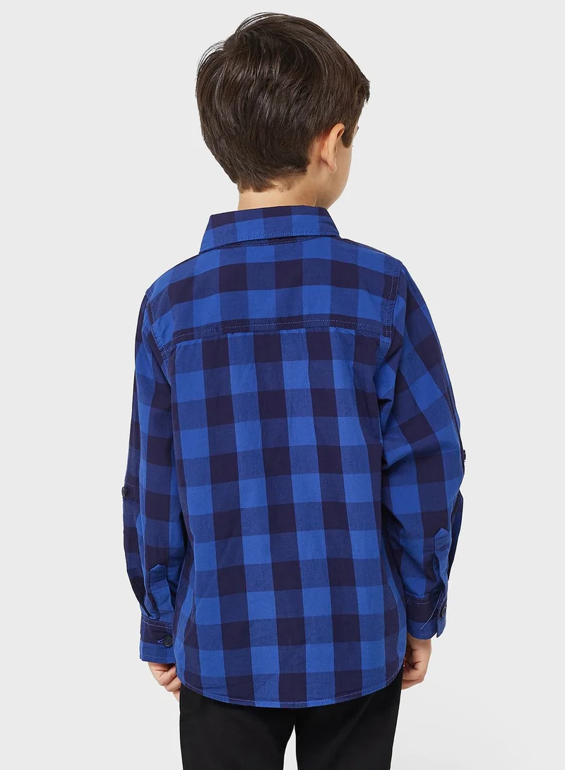 mothercare Checked Shirt and T-Shirt Set