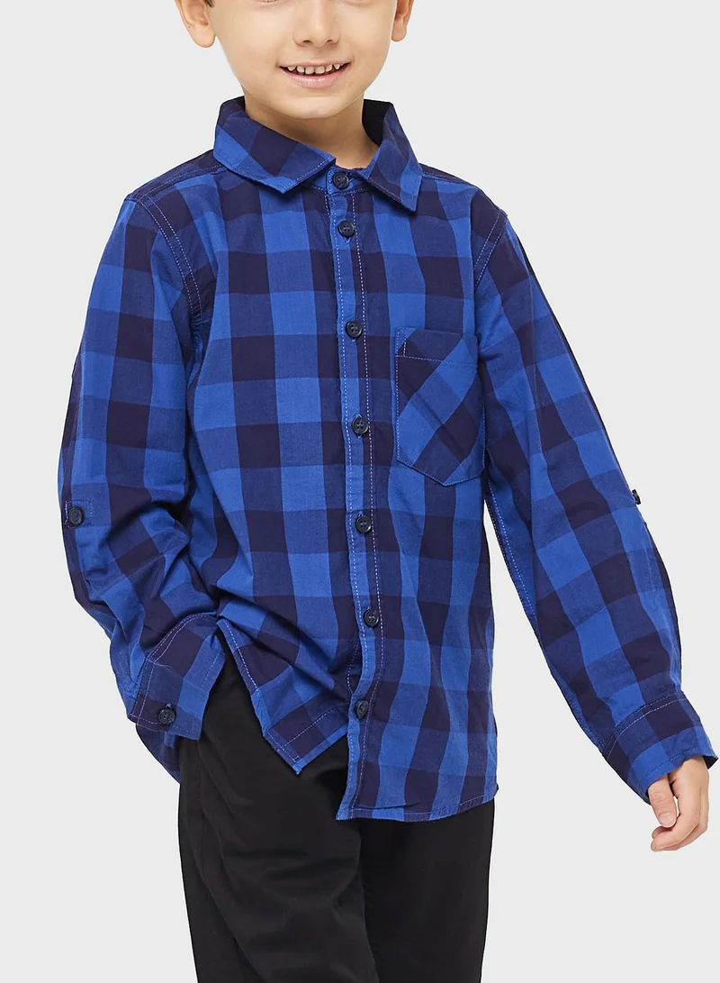 mothercare Checked Shirt and T-Shirt Set