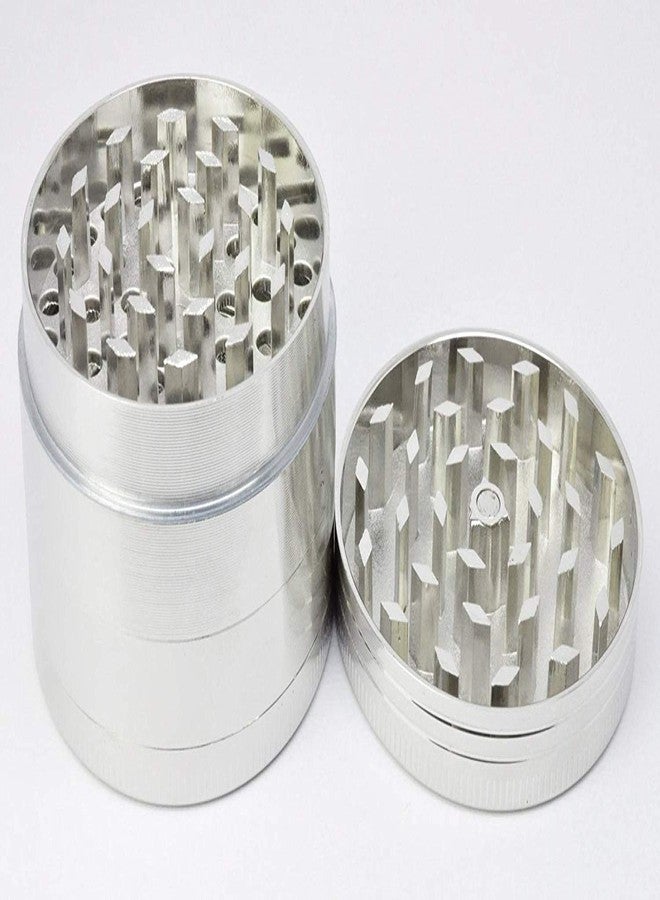 Turtuls Group Blue White Crusher Classic Metallic Herb Crusher, Grinder Medium with Filter (Herb Grinder/Herb Crusher 42 mm) - Image 1