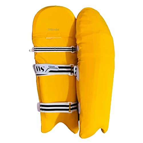 Whitedot 4 Way Lycaspandex Cricket Batting Pad Clads (Batting Pad Cover) (Yellow, X-Large) - Image 1
