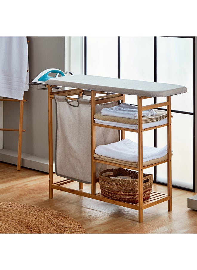 Home Box Natura Bamboo Ironing Board with Laundry Bag 111 x 82 x 34 cm  - Image 1