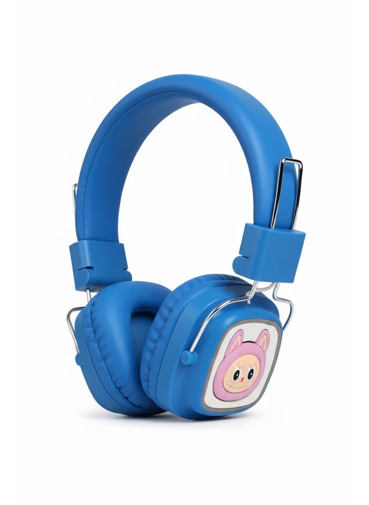Labubu shaped RGB AH-816G Wireless Headphones: Ergonomic design, noise isolation, high-quality sound, and up to 15 hours of playtime – blue - Image 1