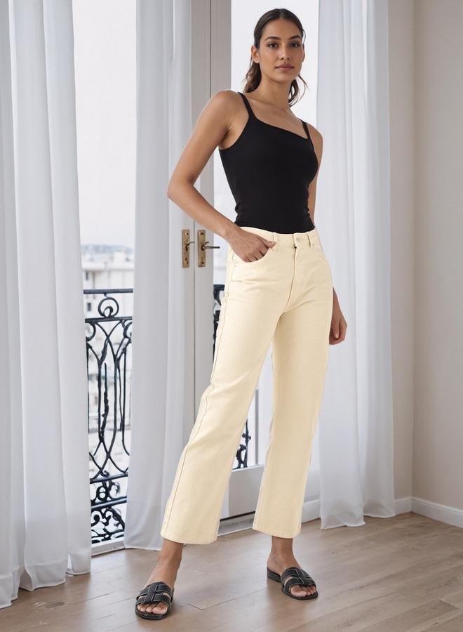 سبلاش فيڤ بلوزة بدون أكمام بياقة مربعة سادة - Image 2