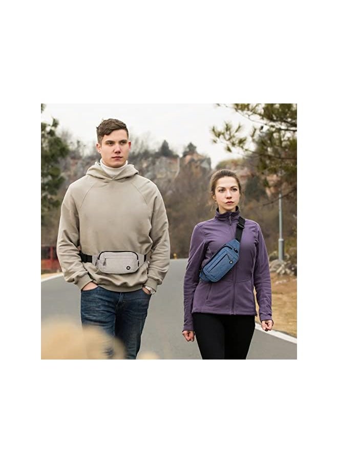 WATERFLY - WATERFLY Fanny Pack Waist Bag: Small Hip Pouch Bum Bag Fannie Pack Phanny Fannypack Waistpack Bumbag Beltbag Sport Slim Fashionable for Jogging Hiking Hiker Woman Man Grey - Image 1