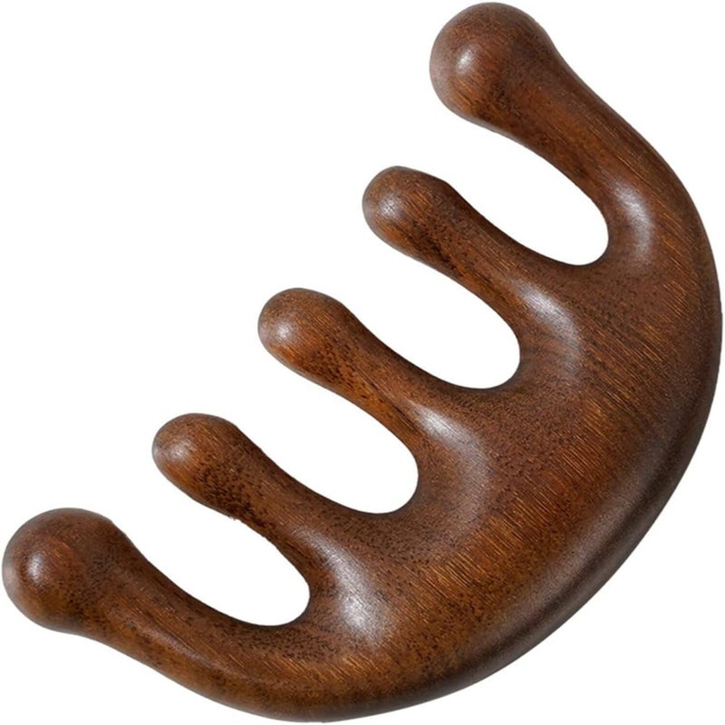 NETXE Wooden scalp massager for hair growth | Wood Head scalp massage comb tool - Gua Sha for hair massager | Wooden wide tooth comb hair massager for hair growth | Head messages for Scalp - Image 1