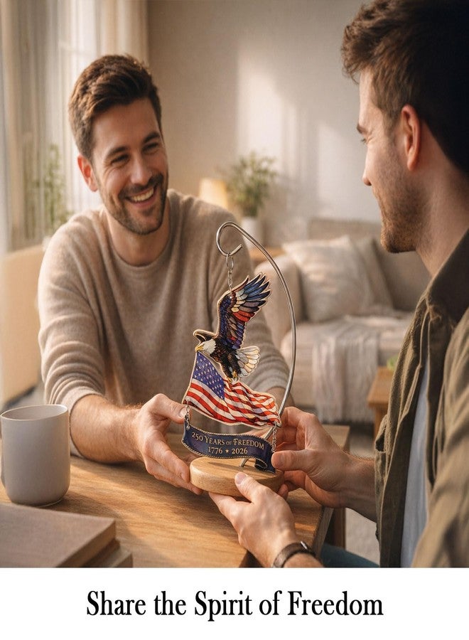 Musemory 250th Anniversary USA Ornament 1776 –2026, America 250 Eagle Patriotic Tabletop Decoration, 4th of JulyDecorations, Patriotic Gift for Veterans Independence Day - Image 5