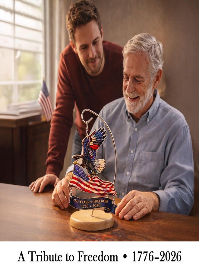 Musemory 250th Anniversary USA Ornament 1776 –2026, America 250 Eagle Patriotic Tabletop Decoration, 4th of JulyDecorations, Patriotic Gift for Veterans Independence Day - Image 4