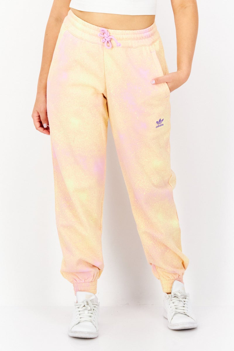 adidas Originals Women Sportswear Fi Embroidered Logo Jogger Pant, Pink Combo - Image 1