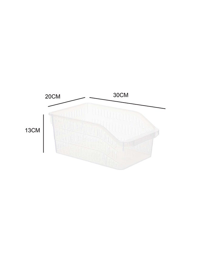 Noon East 4-Pack Clear Pp Fridge Storage Bins – Medium Size, Multi-Purpose Organizer For Refrigerator, Pantry & Kitchen - Image 2