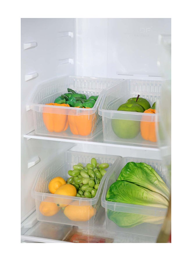 Noon East 4-Pack Clear Pp Fridge Storage Bins – Medium Size, Multi-Purpose Organizer For Refrigerator, Pantry & Kitchen - Image 3