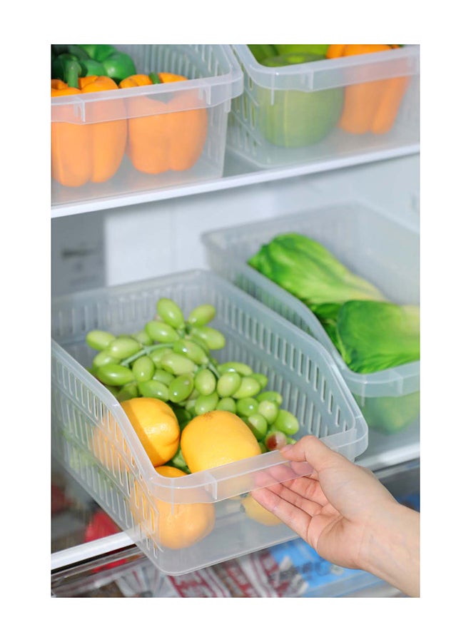 Noon East 4-Pack Clear Pp Fridge Storage Bins – Medium Size, Multi-Purpose Organizer For Refrigerator, Pantry & Kitchen - Image 4