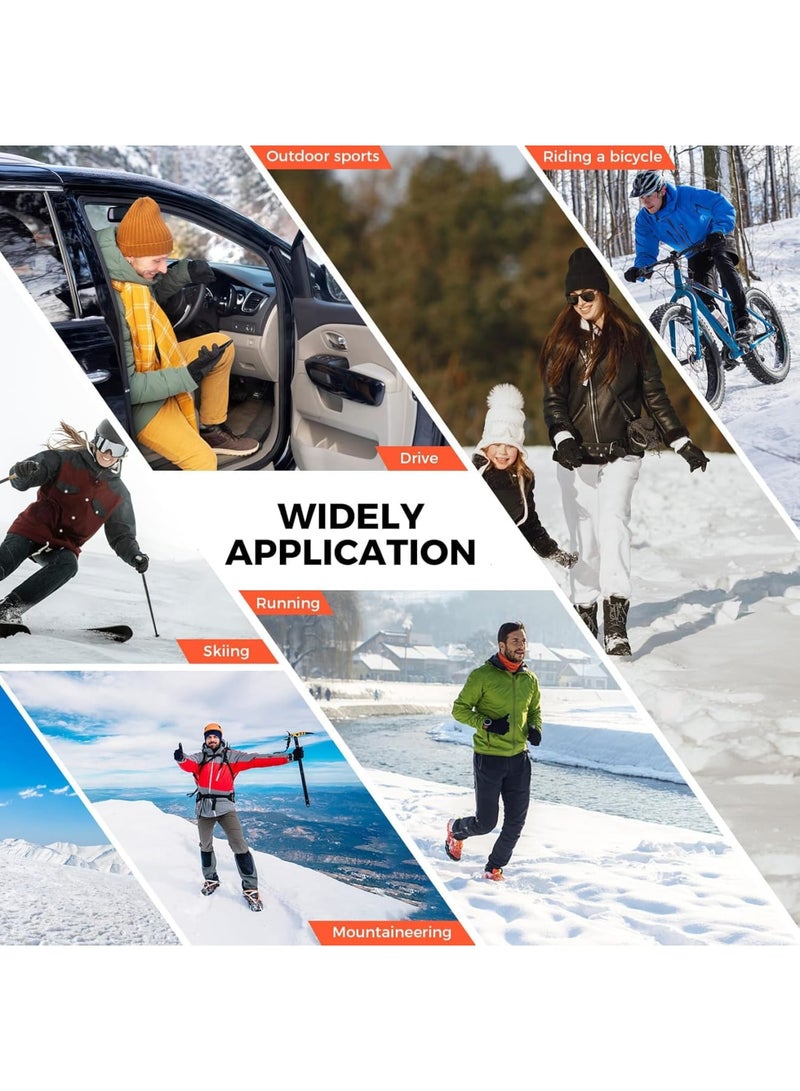 SOLARAE Winter Gloves, Men Women Touch Screen Glove, Classic Unisex Leather Gloves for Cycling, Running, and Fishing - Waterproof and Thermal for Men and Women - Image 5