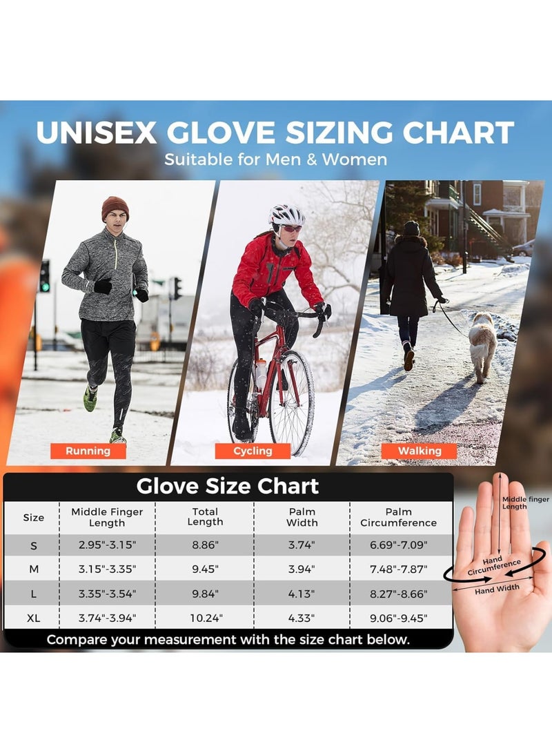 SOLARAE Winter Gloves, Men Women Touch Screen Glove, Classic Unisex Leather Gloves for Cycling, Running, and Fishing - Waterproof and Thermal for Men and Women - Image 4
