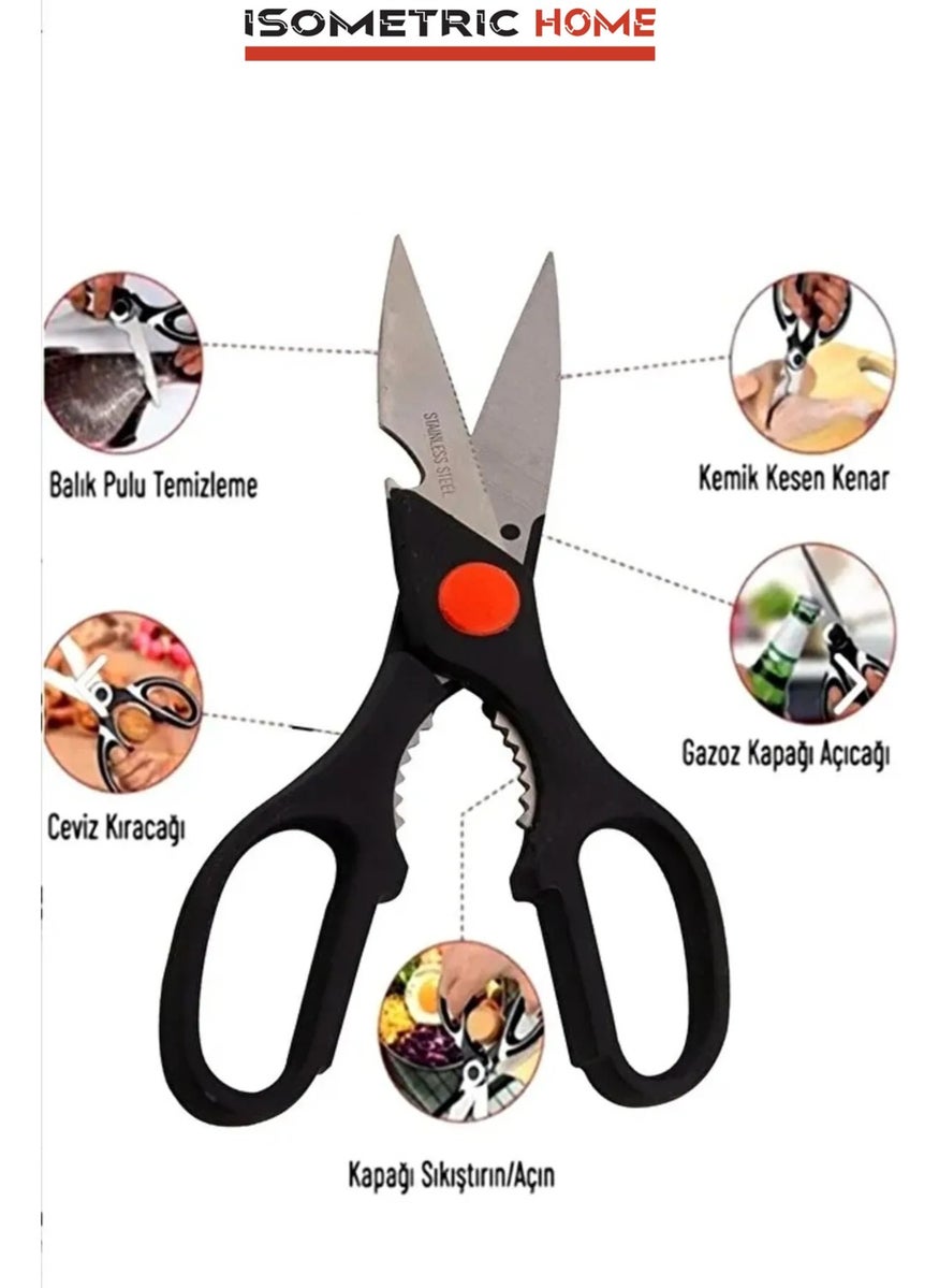 Octopus Bazaar - Practical Multifunctional Kitchen Scissors Chicken Scissors - Image 1