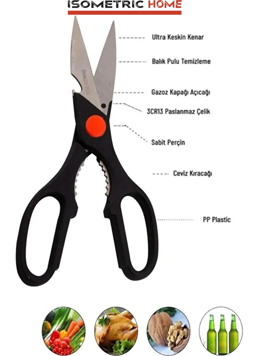 Octopus Bazaar - Practical Multifunctional Kitchen Scissors Chicken Scissors - Image 1