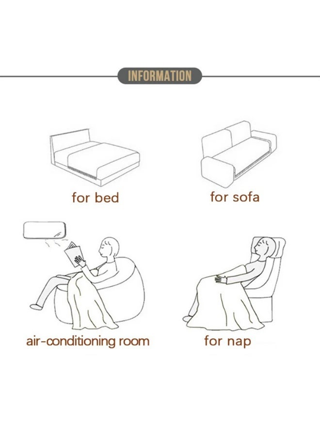 بطانية شراشيب، أريكة صيفية محبوكة وأنيقة للسفر بطانية بوهيمية ناعمة ومريحة ，130 × 170 سم - Image 3