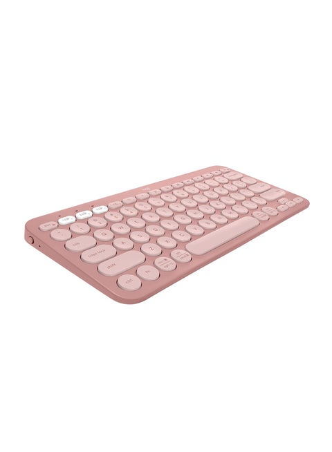 Logitech Pebble Keys 2 K380s, Multi-Device Bluetooth Wireless Keyboard with Customisable Shortcuts, Slim and Portable, Easy-Switch for Windows, macOS, iPadOS, Android, Chrome OS - Tonal Rose