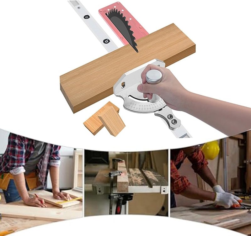 نظام قياس الزوايا الثقيل من الألومنيوم الفضي - دليل قطع دقيق لمنشار الطاولة - Image 5