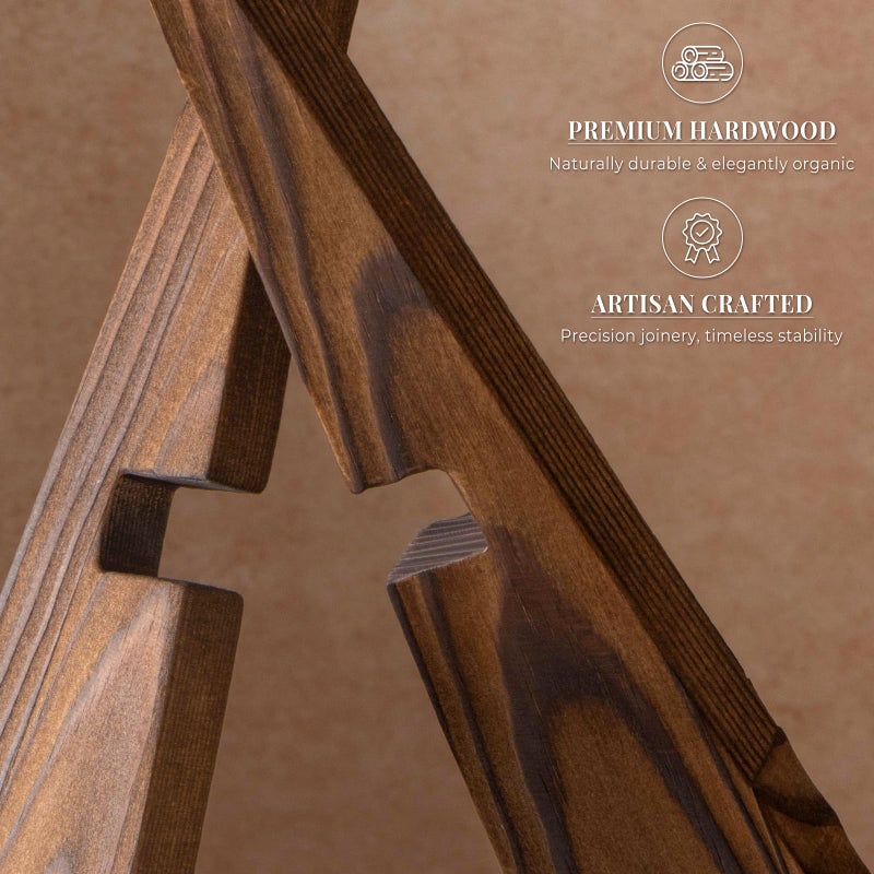 ANBOXIT Plate Stand for Display - 6.5 Inch Plate Holder Display Stand, Wooden Picture Frame Holder, Decorative Table Top Easels - Image 3