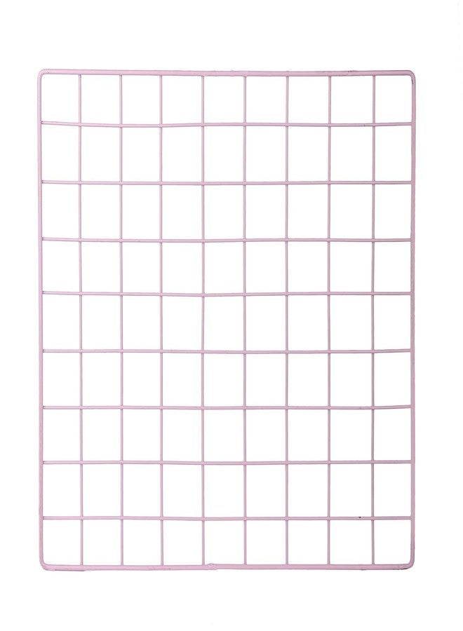 Franklite Steel Grid Rectangular Photo Frame For Wall Clip Holder Photo Frame Multi Functional Creative Mesh Wall Gridiron Hanging Frame Photo Key 1Pcs Frame (30&30Cm Pink) - Image 2