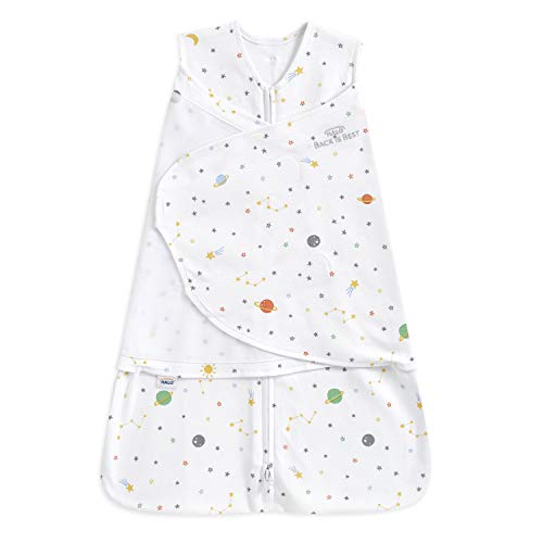 HALO 100% Cotton Sleepsack Swaddle, 3-Way Adjustable Wearable Blanket, TOG 1.5, Space, Small, 3-6 Months - Image 1