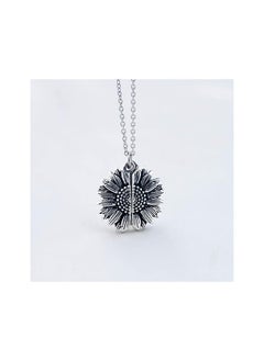 MARIO DRAFTS Sunflower Aunt and Niece Love Forever Pendant Necklace, Stainless Steel Chain, Silver  - Image 1
