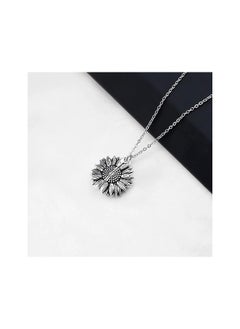 MARIO DRAFTS Sunflower Aunt and Niece Love Forever Pendant Necklace, Stainless Steel Chain, Silver  - Image 5