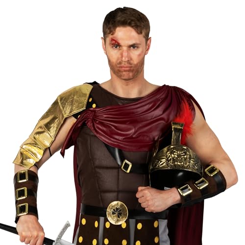 Morph Roman Gladiator Costume Men, Knight Costume, Spartan Warrior Outfit for Adults, Gladiator Halloween Costume Men, Large - Image 5
