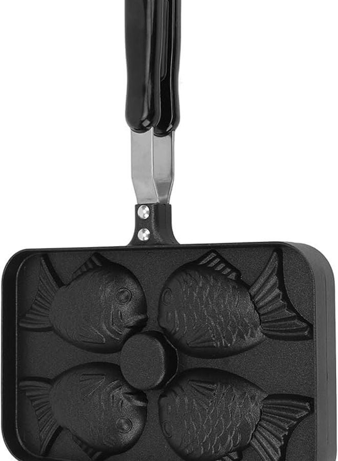 Non Stick Double Sided Taiyaki Waffle Pan With Anti Scalding Handle Aluminium Alloy - Image 3