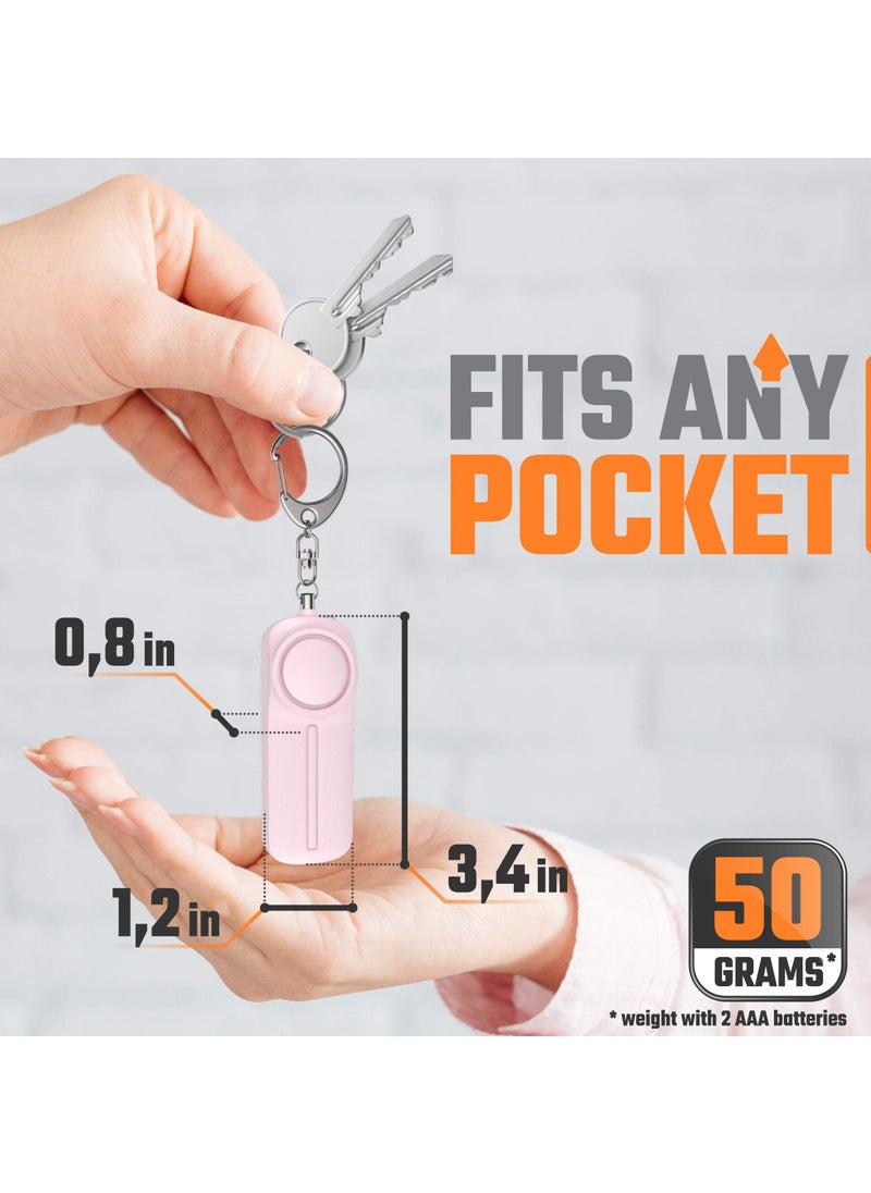Y&D Personal Alarm Safety Panic Alarm Keychain Emergency Self Defence 130 DB Loud Siren Protection Device With Led Light Simple Operation Reusable For Women Kids Elders  - Image 2