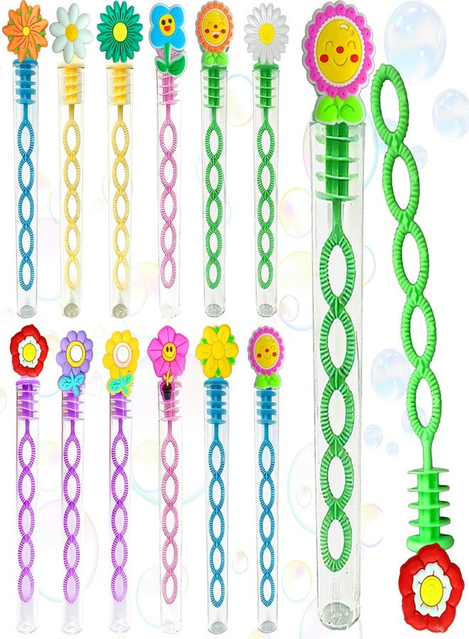 HOZKEAP 24 Packs Bulk Mini Flowers Shape Bubble Wands, for Kids Boys and Girls Toys Holiday Party Favors Student Summer Party Supply - Image 1