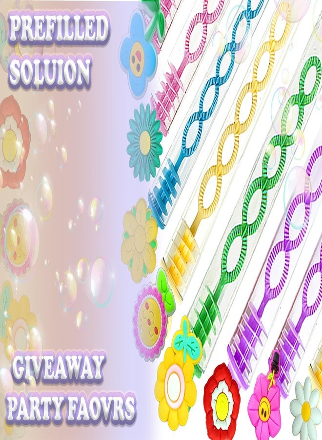 HOZKEAP 24 Packs Bulk Mini Flowers Shape Bubble Wands, for Kids Boys and Girls Toys Holiday Party Favors Student Summer Party Supply - Image 5