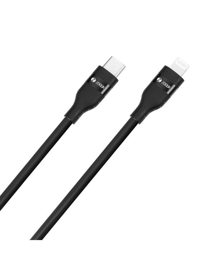 Zoook محول Type-C إلى منفذ Lightning بقوة 27 واط للشحن السريع للغاية، سيليكون فائق النعومة - Image 1