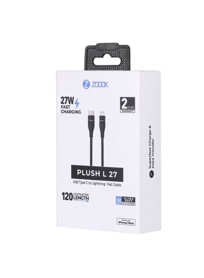 Zoook محول Type-C إلى منفذ Lightning بقوة 27 واط للشحن السريع للغاية، سيليكون فائق النعومة - Image 3