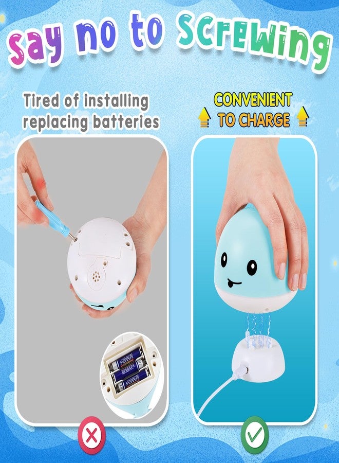 جيجيلي لعبة استحمام حوت للأطفال الرضع من جيجيلي - سهلة الشحن - ألعاب استحمام للأطفال من عمر سنة إلى 3 سنوات - نافورة استحمام مضيئة - لعبة استحمام للأطفال من عمر 6 إلى 18 شهرًا - لعبة رشاش ماء - هدايا عيد الفصح للأطفال - هدايا عيد الميلاد الأول والثاني والثالث - Image 2