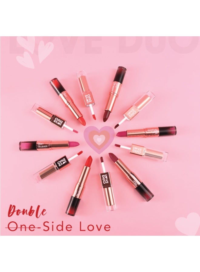 بلو هيفن أحمر الشفاه بلو هيفين لوف ديو 2 في 1 ثنائي الجوانب للنساء | عدم النقل| مرطب ويدوم طويلاً حتى 12 ساعة | تركيبة ناعمة غير لامعة - 20 |1.5 مل + 4 جرام - Image 5