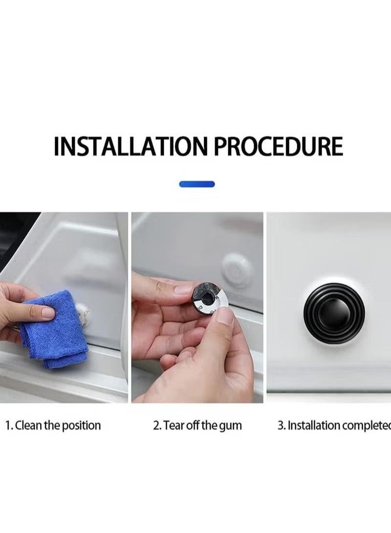 12PCS Car Door Shock Absorber Gasket,Car Door Protector Stickers,Buffer Bumper Cushion Car Door Shock Absorbing PVC Cushion Anti-Collision Gasket Car Accessories Decoration Sticke - Image 5