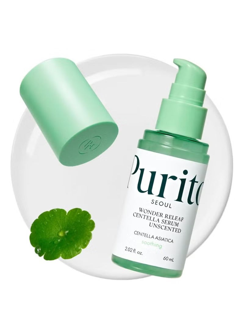 PURITO Centella Unscented Serum, Korean Centella, for All Skin Types, Ampoule, Soothing, Calming, Facial Serum for face, Vegan & Cruelty-Free, Korean Skin Care, 60ml 2fl.oz - Image 1