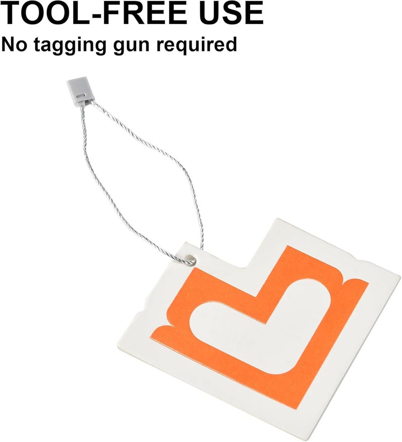 MGTECH 7 Inch 1000pcs Hang Tag Strings, Retail Price Hang Tag String Fasteners, Grey - Image 2
