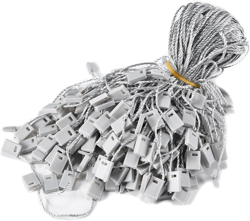 MGTECH 7 Inch 1000pcs Hang Tag Strings, Retail Price Hang Tag String Fasteners, Grey - Image 1