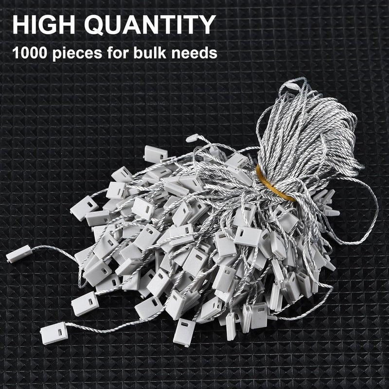 MGTECH 7 Inch 1000pcs Hang Tag Strings, Retail Price Hang Tag String Fasteners, Grey - Image 5