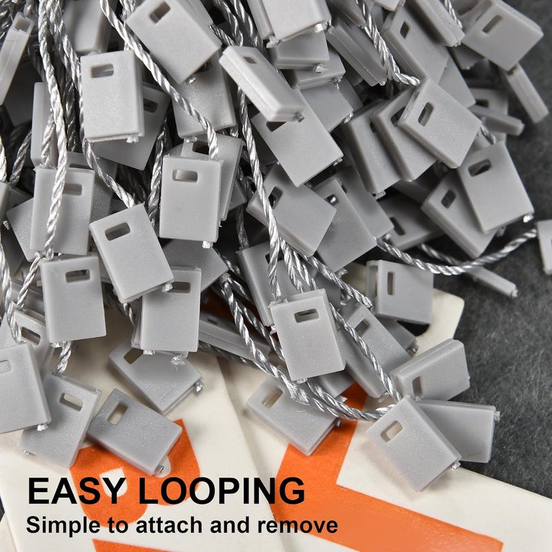 MGTECH 7 Inch 1000pcs Hang Tag Strings, Retail Price Hang Tag String Fasteners, Grey - Image 4